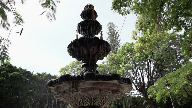 Close up of a fountain in the park 