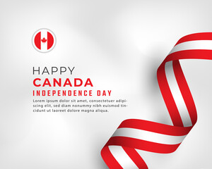 Happy Canada Independence Day July 1st Celebration Vector Design Illustration. Template for Poster, Banner, Advertising, Greeting Card or Print Design Element