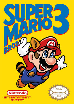 Super Mario Bros 3 cover vector illustration from nintendo