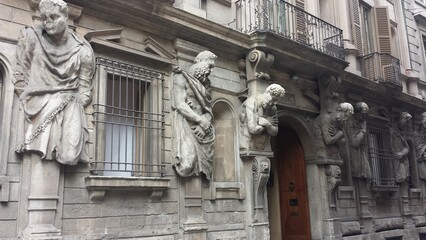 Obraz premium detail of the facade of the palace
