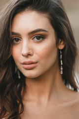 portrait of a young woman. beautiful girl posing