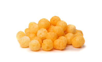 Corn Balls Isolated, Puffs with Spices