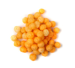 Corn Balls Isolated, Puffs with Spices