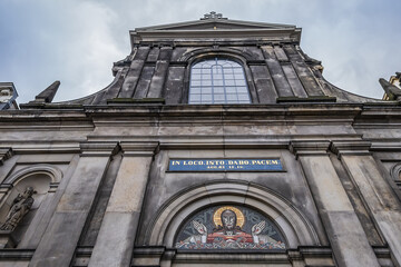 View of De Duif (‘The Dove’). De Duif is a church on the Prinsengracht area built in 1858. Amsterdam, the Netherlands.