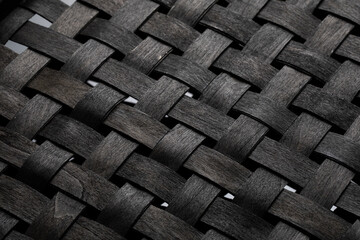 Background of interwoven strips of birch bark