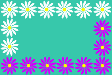 frame made of flowers, vector background