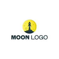 full moon and rocket logo