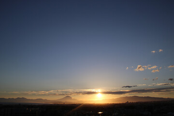 sunset in the sky