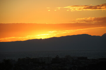 Fototapeta premium sunset in the mountains