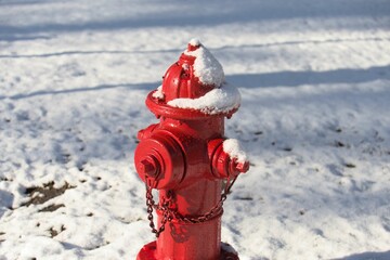 Fire hydrant in snow - Powered by Adobe