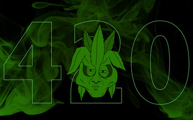 cannabis man 420 marijuana green smoke 