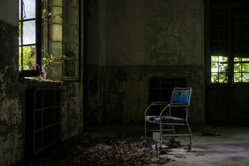 A scary place in an abandoned asylum