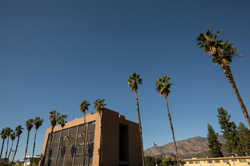 Daytime view of the downtown urban core of Duarte, California, USA. - obrazy, fototapety, plakaty