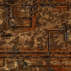Seamless texture metal rust scratches plate panel illustration