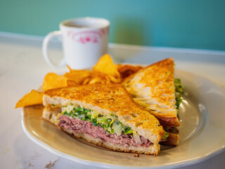 Close up shot of The Cardini sandwich