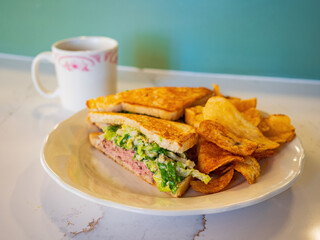 Close up shot of The Cardini sandwich