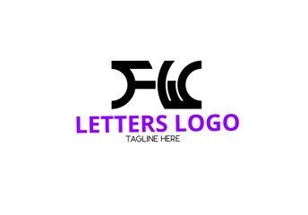 fw wf f w initial letter logo