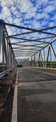 Fototapeta na wymiar BATAM,INDONESIA-AUGUST 28TH,2021: bridge with blue sky batam,indonesia