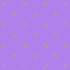 Colorful pattern of japanese sushi rolls on purple background. Top view. Flat lay. Pop art design