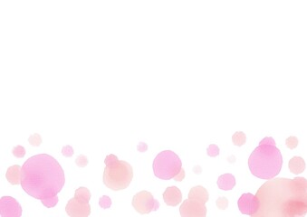 水彩のアナログ風ドット背景ピンク