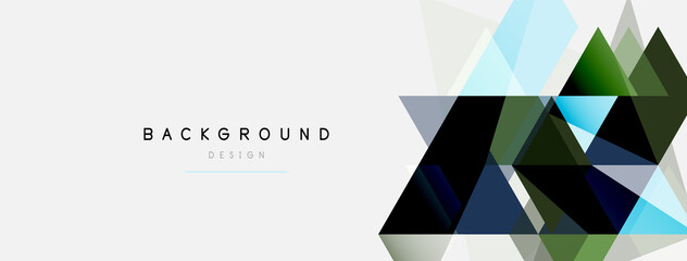 Fototapeta premium Mosaic triangles geometric background. Techno or business concept, pattern for wallpaper, banner, background, landing page