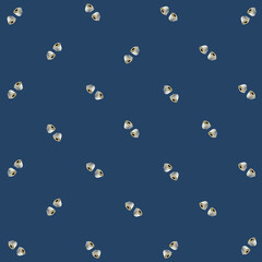 Colorful pattern of rolls of a white toilet paper isolated on blue background. Top view. Wallpaper for bathroom