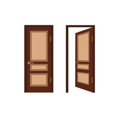 door vector illustration design suitable for house door design flat vector illustration