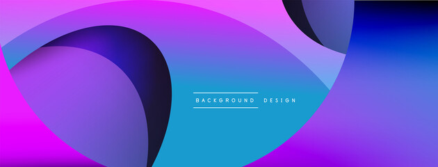 Creative geometric wallpaper. Minimal abstract background. Circle and wave composition vector illustration for wallpaper banner background or landing page