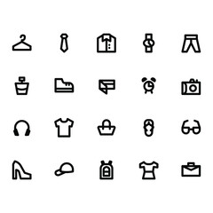 accesories icon set illustration vector graphic