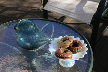 A plate of donuts - gluten free.