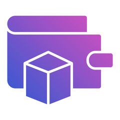 Wallet Blockchain flat gradient icon