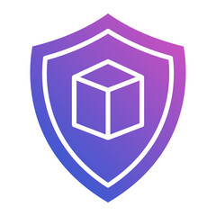 Protection Blockchain flat gradient icon