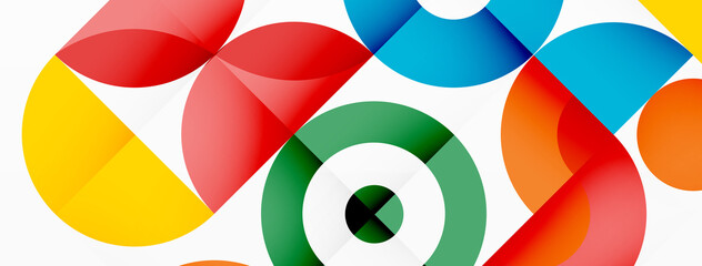 Colorful circle abstract background. Template for wallpaper, banner, presentation, background