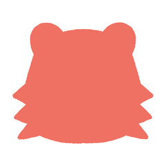 オレンジ色のトラのシルエット