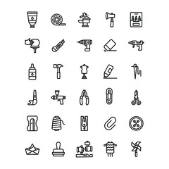 crafting icon set illustration vector graphic