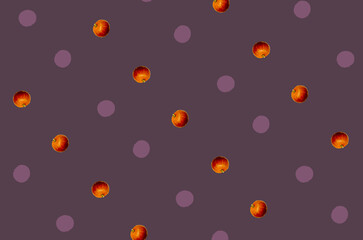 Colorful fruit pattern of fresh pumpkins. Top view. Flat lay. Pop art design