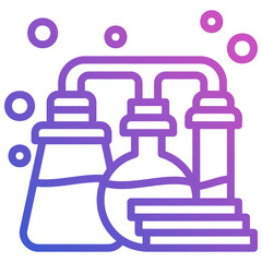 Research Chemical Liquid Flask tube flat gradient icon
