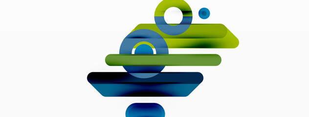 Lines geometric background. Stripes and rings composition business template for wallpaper, banner, background or landing