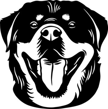 Rottweiler - Funny Dog, Vector File, Stencil for Tshirt