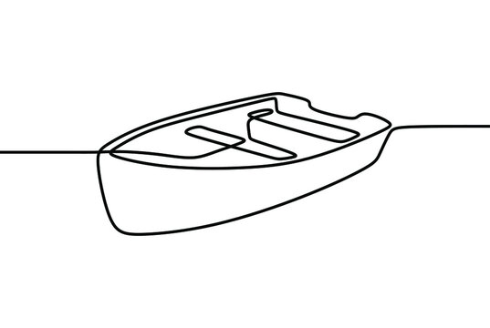 canoe oneline continuous single line art handdrawn