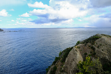 Fototapeta na wymiar 伊豆半島の先端から見る伊豆七島