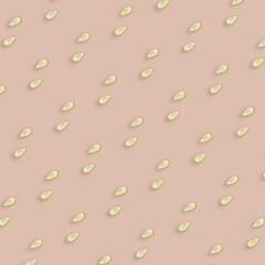 Fototapeta na wymiar Colorful pattern of fresh avocados. Top view. Flat lay. Pop art design