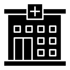 Obraz premium Hospital Building glyph icon