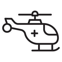 Helicopter Medical line icon