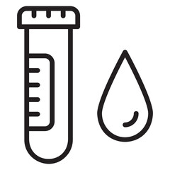 Blood Sample line icon