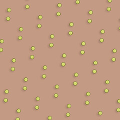 Colorful pattern of fresh cucumbers slices on brown background. Top view. Flat lay. Pop art design