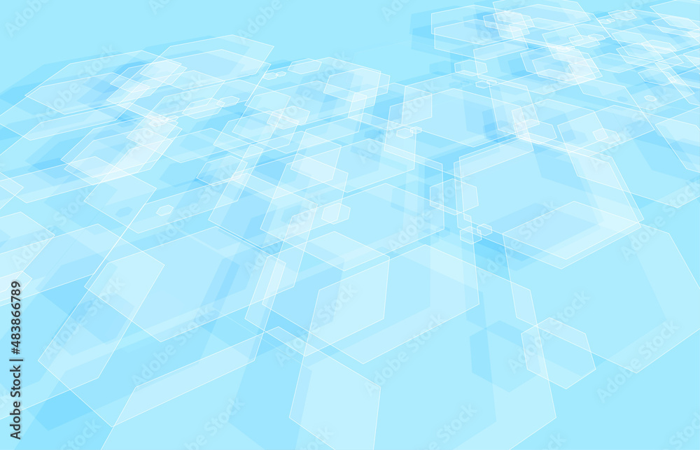 Poster abstract hexagonal pattern of tech design future decorative artwork. overlapping for ad design style