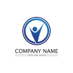 People logo, Team, Succes people work, Group and Community, Group Company and Business logo vector and design Care, Family icon Succes logo