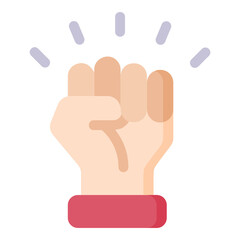 Hand Fist Up flat icon