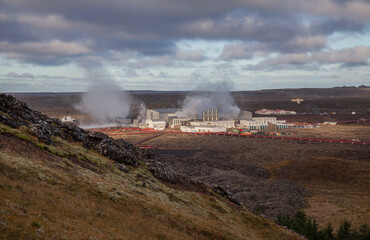 Fototapeta na wymiar The Svartsengi Power Station besides the Blue Lagoon in Iceland.